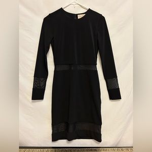 Alice + Olivia “Air” Black Sheer Panel Sheath Dress Size‎ 4